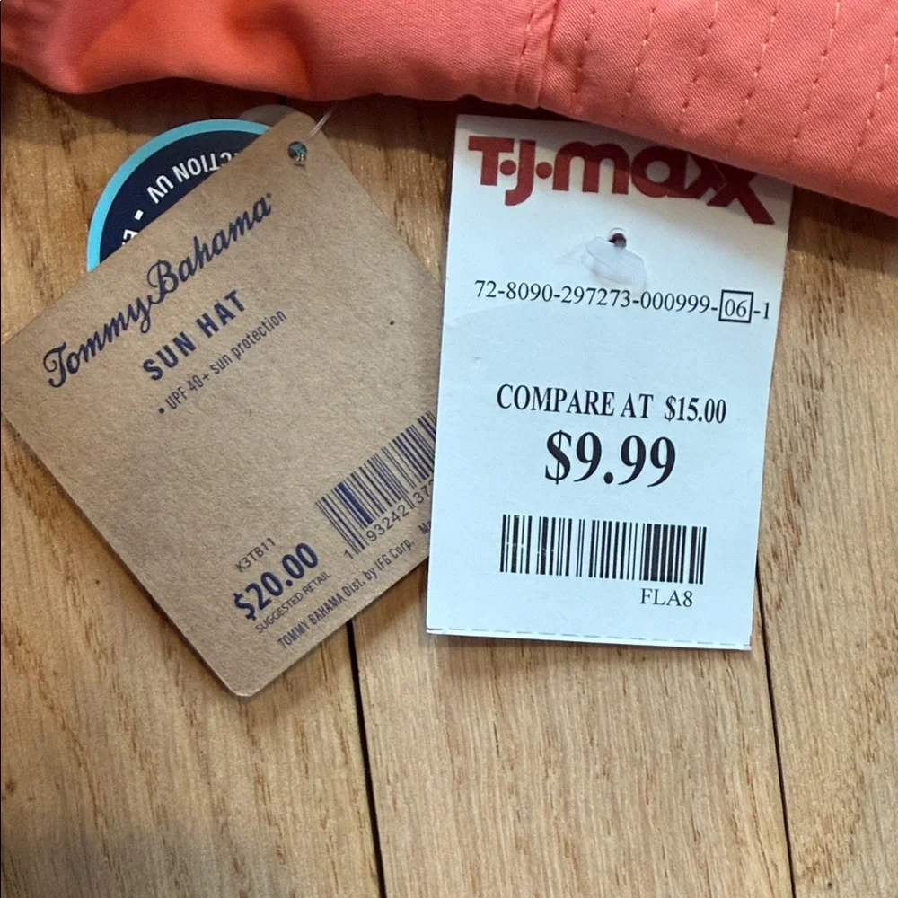 Tommy Bahama Bright Coral Bucket Sun Hat Boys/Youth New